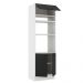 Torre Quente Armário de Cozinha 70 cm 3 Portas Branco/Preto Agata Madesa