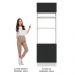 Torre Quente Armário de Cozinha 70 cm 3 Portas Branco/Preto Agata Madesa