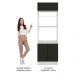 Torre Quente Armário de Cozinha 70 cm 3 Portas Branco/Preto Glamy Madesa