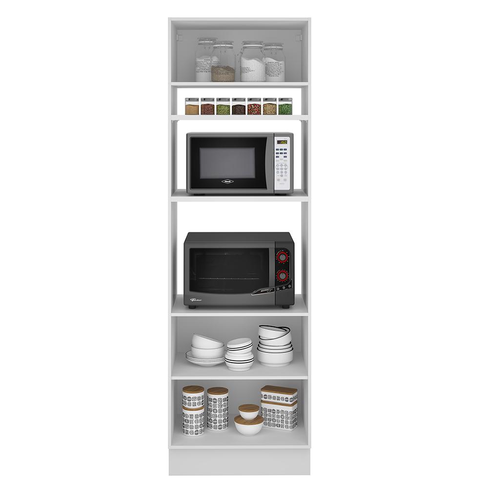 Torre Quente Armário de Cozinha 70 cm 3 Portas Branco/Rustic Glamy Madesa