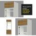 Torre Quente Armário de Cozinha 70 cm 3 Portas Branco/Rustic Glamy Madesa