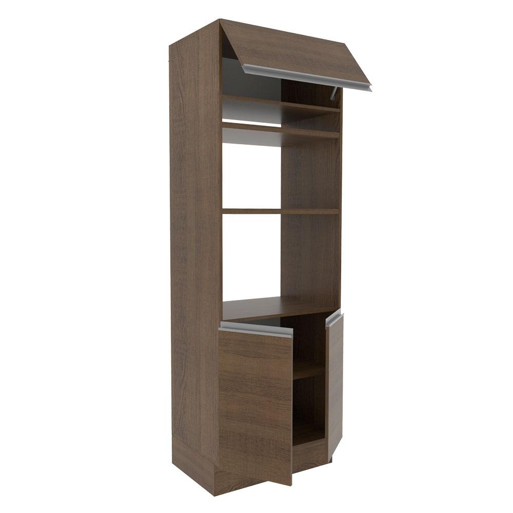 Torre Quente Armário de Cozinha 70 cm 3 Portas Rustic Glamy Madesa