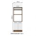 Torre Quente Armário de Cozinha 70 cm 3 Portas Rustic/Branco Agata Madesa