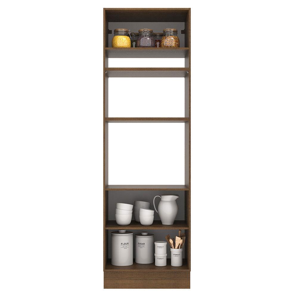 Torre Quente Armário de Cozinha 70 cm 3 Portas Rustic/Branco Agata Madesa