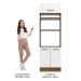 Torre Quente Armário de Cozinha 70 cm 3 Portas Rustic/Branco Agata Madesa