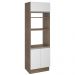Torre Quente Armário de Cozinha 70 cm 3 Portas Rustic/Branco Glamy Madesa