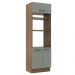 Torre Quente Armário de Cozinha 70 cm 3 Portas Rustic/Cinza Agata Madesa