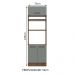 Torre Quente Armário de Cozinha 70 cm 3 Portas Rustic/Cinza Agata Madesa