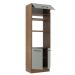 Torre Quente Armário de Cozinha 70 cm 3 Portas Rustic/Cinza Agata Madesa