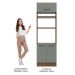 Torre Quente Armário de Cozinha 70 cm 3 Portas Rustic/Cinza Agata Madesa