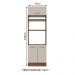 Torre Quente Armário de Cozinha 70 cm 3 Portas Rustic/Crema Agata Madesa