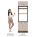 Torre Quente Armário de Cozinha 70 cm 3 Portas Rustic/Crema Agata Madesa