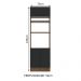 Torre Quente Armário de Cozinha 70 cm 3 Portas Rustic/Preto Agata Madesa