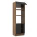 Torre Quente Armário de Cozinha 70 cm 3 Portas Rustic/Preto Agata Madesa