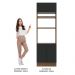 Torre Quente Armário de Cozinha 70 cm 3 Portas Rustic/Preto Agata Madesa