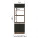 Torre Quente Armário de Cozinha 70 cm 3 Portas Rustic/Preto Glamy Madesa