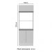 Torre Quente Armário de Cozinha Para 2 Fornos 100% MDF Branco Smart Madesa