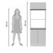 Torre Quente Armário de Cozinha Para 2 Fornos 100% MDF Branco Smart Madesa