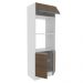 Torre Quente Armário de Cozinha Para 2 Fornos 100% MDF Branco/Rustic Acordes Madesa