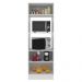 Torre Quente Armário de Cozinha Para 2 Fornos 100% MDF Branco/Rustic Acordes Madesa