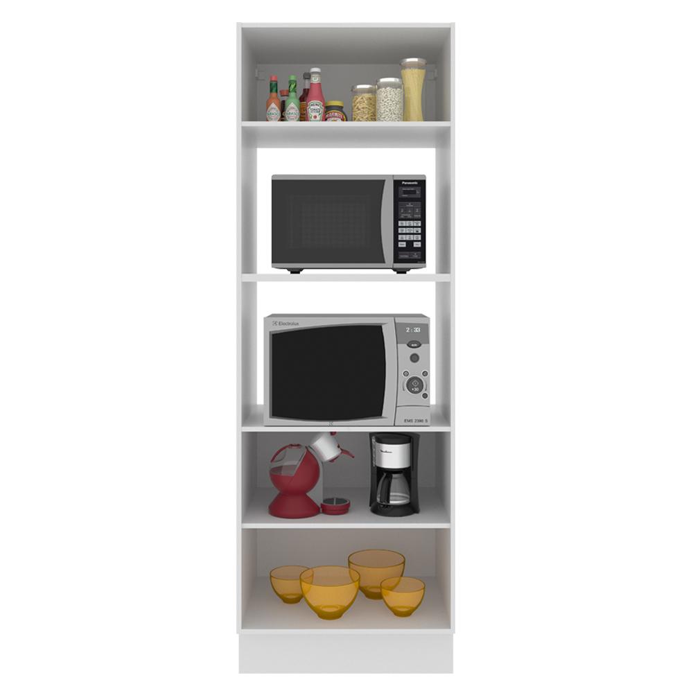 Torre Quente Armário de Cozinha Para 2 Fornos 100% MDF Branco/Rustic Acordes Madesa
