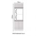 Torre Quente Armário de Cozinha Para 2 Fornos 100% MDF Portas Branco Brilho Acordes Madesa