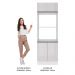 Torre Quente Armário de Cozinha Para 2 Fornos 100% MDF Portas Branco Brilho Acordes Madesa