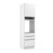 Torre Quente Madesa Lux 60 cm 1 Porta 3 Gavetas - Branco/Branco Veludo