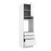 Torre Quente Madesa Lux 60 cm 1 Porta 3 Gavetas - Branco/Branco Veludo