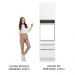 Torre Quente Madesa Lux 60 cm 1 Porta 3 Gavetas - Branco/Branco Veludo