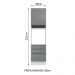 Torre Quente Madesa Lux 60 cm 1 Porta 3 Gavetas - Branco/Cinza