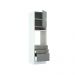 Torre Quente Madesa Lux 60 cm 1 Porta 3 Gavetas - Branco/Cinza