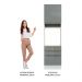 Torre Quente Madesa Lux 60 cm 1 Porta 3 Gavetas - Branco/Cinza