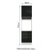 Torre Quente Madesa Lux 60 cm 1 Porta 3 Gavetas - Branco/Preto