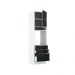 Torre Quente Madesa Lux 60 cm 1 Porta 3 Gavetas - Branco/Preto