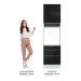 Torre Quente Madesa Lux 60 cm 1 Porta 3 Gavetas - Branco/Preto