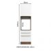 Torre Quente Madesa Lux 60 cm 1 Porta 3 Gavetas - Rustic/Branco Veludo