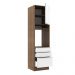 Torre Quente Madesa Lux 60 cm 1 Porta 3 Gavetas - Rustic/Branco Veludo