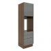 Torre Quente Madesa Lux 60 cm 1 Porta 3 Gavetas - Rustic/Cinza