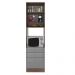 Torre Quente Madesa Lux 60 cm 1 Porta 3 Gavetas - Rustic/Cinza