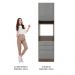 Torre Quente Madesa Lux 60 cm 1 Porta 3 Gavetas - Rustic/Cinza