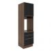 Torre Quente Madesa Lux 60 cm 1 Porta 3 Gavetas - Rustic/Preto
