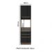Torre Quente Madesa Lux 60 cm 1 Porta 3 Gavetas - Rustic/Preto