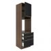 Torre Quente Madesa Lux 60 cm 1 Porta 3 Gavetas - Rustic/Preto
