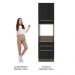 Torre Quente Madesa Lux 60 cm 1 Porta 3 Gavetas - Rustic/Preto