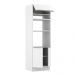 Torre Quente Madesa Lux 70 cm 3 Portas - Branco/Branco Veludo