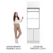 Torre Quente Madesa Lux 70 cm 3 Portas - Branco/Branco Veludo