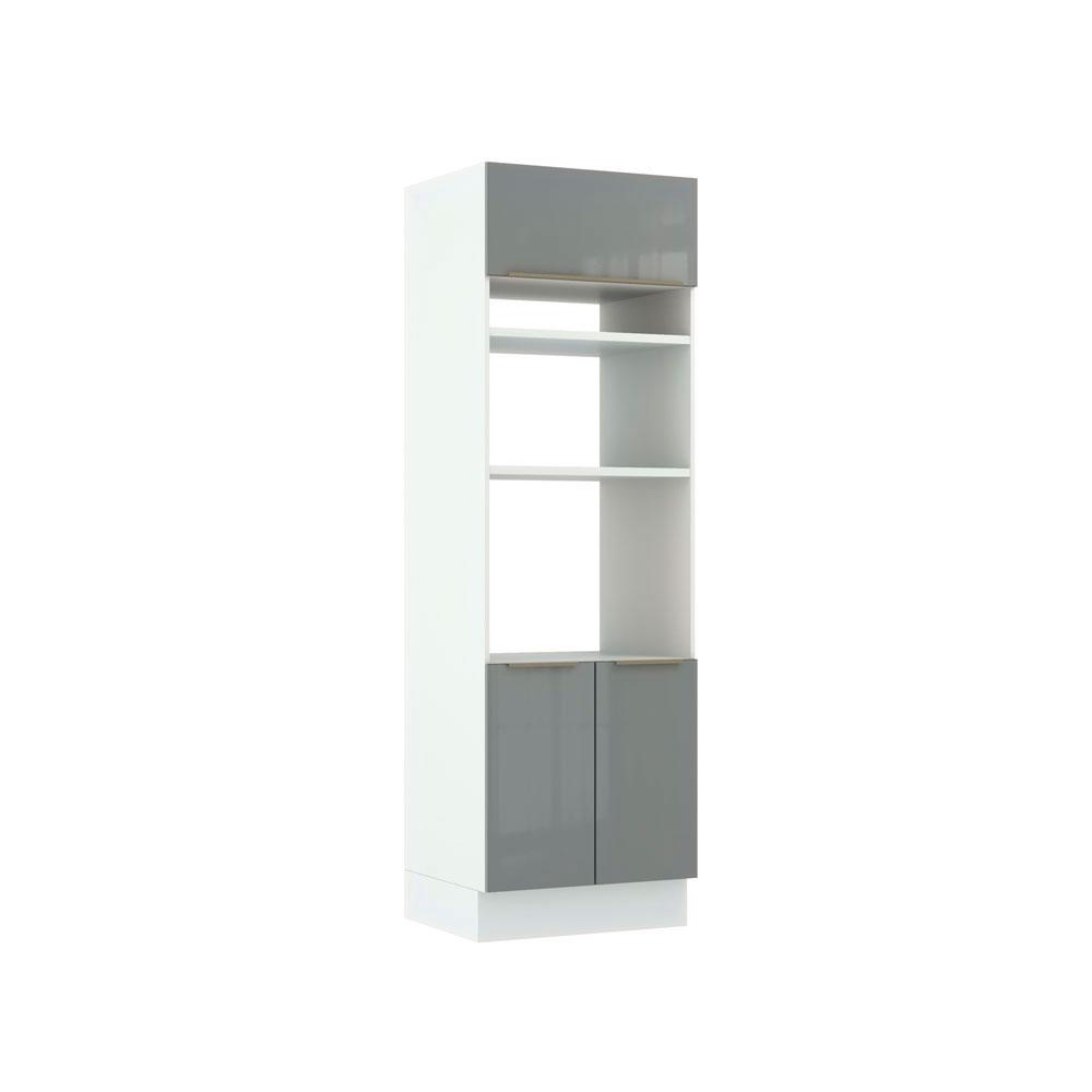 Torre Quente Madesa Lux 70 cm 3 Portas - Branco/Cinza