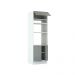 Torre Quente Madesa Lux 70 cm 3 Portas - Branco/Cinza