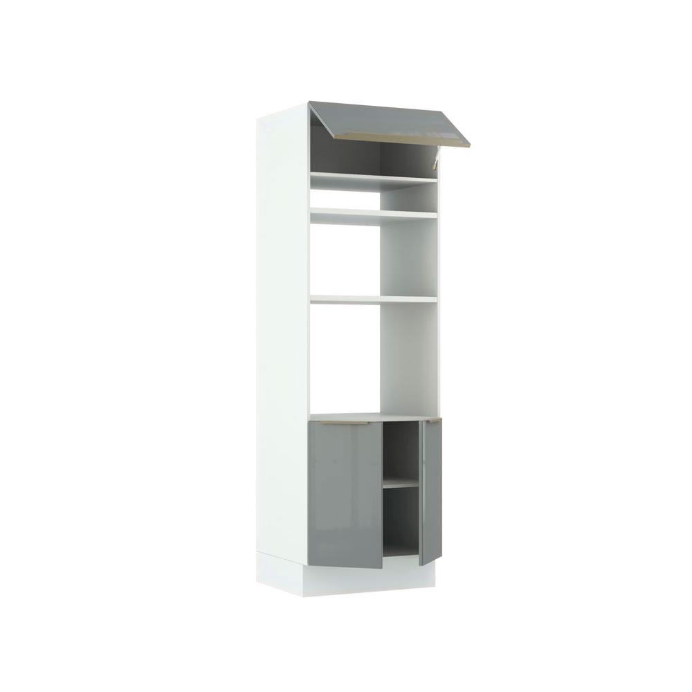 Torre Quente Madesa Lux 70 cm 3 Portas - Branco/Cinza